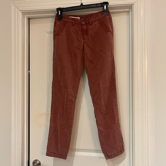 Pilcro and the Letterpress Pants - Pilcro and the Letterpress Rust Straight Leg Pants 100% Lyocell